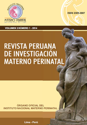 					Ver Vol. 3 Núm. 1 (2014): Revista Peruana de Investigación Materno Perinatal
				