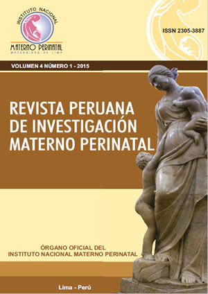 					Ver Vol. 4 Núm. 1 (2015): Revista Peruana de Investigación Materno Perinatal
				
